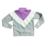 FILA Purple White Gray Retro Chevron 1/4 Zip Pullover Sweatshirt Fleece size S Photo 6