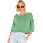 Free People Knit Sand Castle Cropped Pointelle Sweater Photo 1