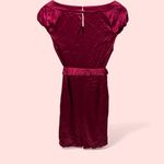 EXPRESS Beautiful silk magenta pretty in pink sheath belted dress  Design Studio Photo 2