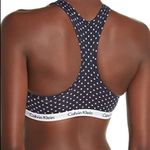 Calvin Klein White & Black Polka Dot Racerback Bra Photo 1