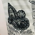 Cache Dress Mini Shift Embroidered Rhinestones Sparkly Silver Black Size S Photo 5