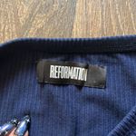 Reformation Navy Skirt Photo 2