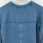 Pilcro Anthropologie Sweatshirt Blue Split Hem Tunic Top 100% Cotton Size Small Photo 6