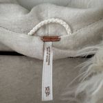Free People  womens cream shaggy faux fur winter Jacket w hood size XS Photo 1