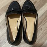 Talbots  black Leather Loafers  Flats Womens 9.5 Top tie accent Slip on Casual Photo 3
