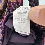 Briggs New York Womens Petite M Velvet Paisley Print Long Sleeve Cowl Neck Top Photo 4