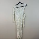 Club L London White Ruched Maternity Midi Dress Size 6 Women's Photo 6