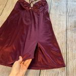 Auden Satin‎ Babydoll Lingerie Slip Dress Women's Size Large Strappy Burgundy Red Photo 5