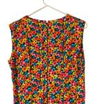 Vintage 60s Electric Yellow Pink Orange Floral Print Retro Dress large Midi Photo 3