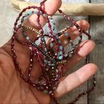 Long 60” multi color mix beads boho necklace Photo 6