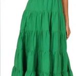 Petal and Pup  Annette Green Midi Dress with Puff Sleeves Photo 0