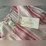 NWT Natural Impressions Size M Pink Metallic Sleeveless Slit Hem Midi Dress White Size M Photo 6