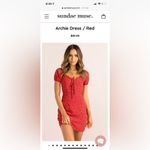 Sundae Muse Archie Red Floral Mini Peasant Dress size 8 Photo 1