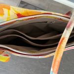 Vibrant Floral Women's Tote Bag made in ITALY Red Photo 4