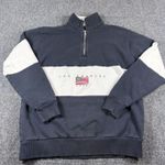 Brandy Melville John Galt Brandy Melville 1/4 Zip Sweater One Size Navy Los Angeles Pullover Photo 0