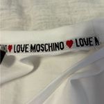 Love moschino  White Tee with Black Script Size 8 Photo 7