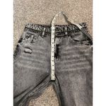 Vervet  Mom Jeans Size 28 X 26" Inseam Distressed Denim Raw Hems Gray‎ Photo 3