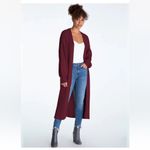 525 America NWT  Long Ribbed Merlot Duster Cardigan Sz XS/S Photo 1