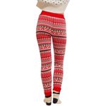Free People  Intimately Falala Fair Isle Cozy Soft Red Holiday Leggings Medium Photo 1