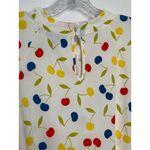 Modcloth Cherry Print retro swing Fit & Flare Dress mock neck & belt XL Photo 13