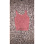 Women's Moon & Madison pink knitted tank top with a v back summer boho vacation Photo 3