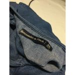 Abercrombie & Fitch Women's XS Denim Romper Tie Front V Neck Short Sleeve Photo 6