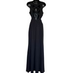 NWT Steppin Out Cut Out Maxi Dress Sz 7 Black Formal Prom‎ Evening Slit Photo 2