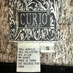 Vintage 90s Curio Faux Fur Cardigan Sweater Neutral Forest Fairy Size Small Y2K Tan Photo 3