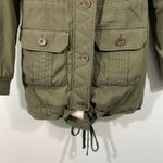 Hollister Women's Army Green Sherpa Lined Hoodie Jacket Size S Photo 2