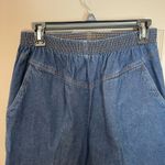 American Sweetheart vintage elastic waist dark wash pull on jeans w/pockets Sz L Blue Photo 1