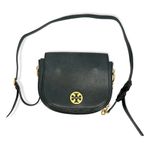 Tory Burch | One Size | Everly Black Pebbled Leather Flap Saddle Bag Photo 7