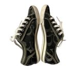 Coach  DEE Black/Gray Monogram C Fabric Sneakers Women's Shoes‎ Size 8 Photo 4