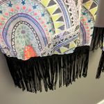 Steve Madden Steven Madden Sheer Geometric Open Kimono or Coverup w/ Neon Colors- OS (plus) Photo 4