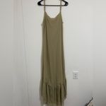 Mia Joy Elegant Olive Green Maxi Dress Size L Photo 3