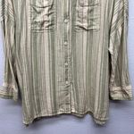 American Eagle  Linen Blend Oversized Womens Shirt Small Bohemian Beach Lagenlook Photo 3