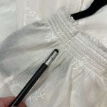 Joie  White Boho Embroidered Square Neck Beach Wedding Mexico Lined Maxi Dress 6 Photo 9