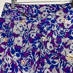 Anthropologie  Fei Floral Silk Pencil Skirt Sequin Blue Purple 8 Photo 11