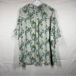 Modcloth Green Cactus Print Ruffle Sleeve Button Up Top Photo 4