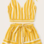 Yellow And White Striped Set Size M Photo 0