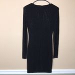 Blashe Women’s Black Studded Mesh Long Sleeves Cocktail Evening Sheath Dress Photo 5