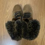 Sam Edelman  Bowen Brown Leather Fur Lined Lace Up Boots Size 7.5 Photo 4