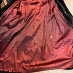 VTG 50s/60s Womens Coat Sz L Fur Black Brown Midi Large Collar Mad Men Retro Photo 7