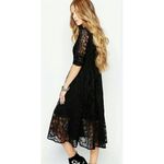 Free People  Mountain Laurel Black Midi Dress Sz. XS Photo 1