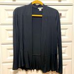 Bar III  Black Ruffled Open Cardigan | XS Photo 0