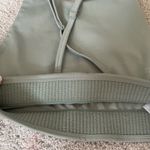 Girlfriend Collective Green High Neck Criss Cross Back Sports Bra (XS) Photo 2