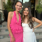 Pretty Little Thing  Petite Pink Mesh Halterneck Frill Detail Top & Maxi Skirt Photo 3