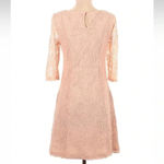 Anthropologie  Maeve Pink Lace Lefkara Dress Cocktail Formal Size Small S Photo 2