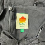 Farm Rio NWOT  Linen Sand 3d Flower Midi Dress Size XL Black Photo 13