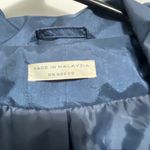 British Mist Navy Blue Long Trench Coat Size 8 β Classic Belted Vintage(C3) Photo 4