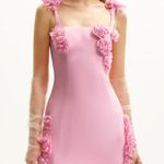 JW Pei  Elaina Pink Rosette Applique Mini Dress Size 10 Photo 0